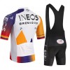 Completo Maglia + Pantaloncino con bretelle 2026 INEOS Grenadiers Colombia Champion Manica Corta Bianco
