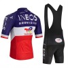 Completo Maglia + Pantaloncino con bretelle 2026 INEOS Grenadiers France Champion Manica Corta Blu