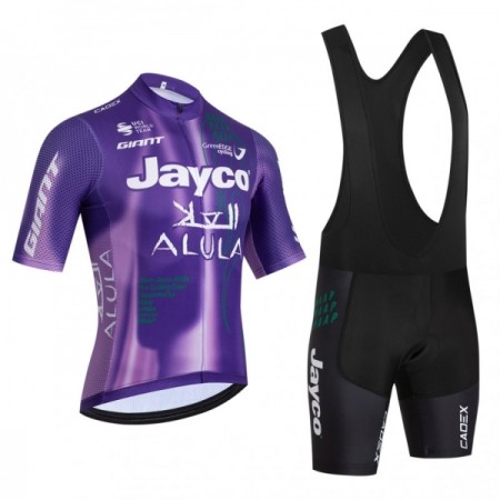 Completo Maglia + Pantaloncino con bretelle 2026 Jayco Alula Purple Manica Corta