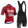 Completo Maglia + Pantaloncino con bretelle 2026 Lotto Intermarche Manica Corta Rosso
