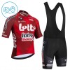 Completo Maglia + Pantaloncino con bretelle 2026 Lotto Intermarche Manica Corta Rosso Bambini
