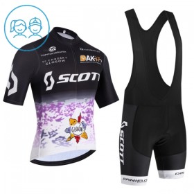 Completo Maglia + Pantaloncino con bretelle 2026 Scott Manica Corta Nero Bambini