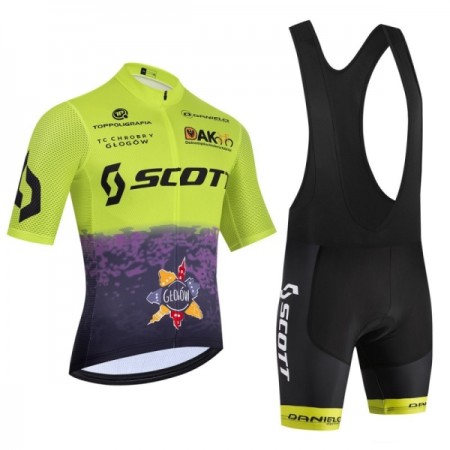 Completo Maglia + Pantaloncino con bretelle 2026 Scott Manica Corta Verde