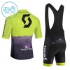 Completo Maglia + Pantaloncino con bretelle 2026 Scott Manica Corta Verde Bambini