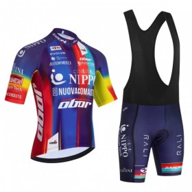 Completo Maglia + Pantaloncino con bretelle 2026 Solution Tech NIPPO Rali Manica Corta Blu