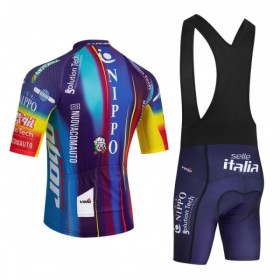 Completo Maglia + Pantaloncino con bretelle 2026 Solution Tech NIPPO Rali Manica Corta Blu