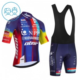Completo Maglia + Pantaloncino con bretelle 2026 Solution Tech NIPPO Rali Manica Corta Blu Bambini