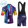 Completo Maglia + Pantaloncino con bretelle 2026 Solution Tech NIPPO Rali Manica Corta Blu Bambini