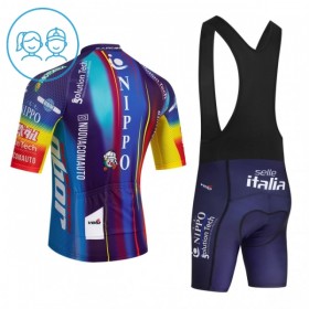 Completo Maglia + Pantaloncino con bretelle 2026 Solution Tech NIPPO Rali Manica Corta Blu Bambini