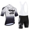 Completo Maglia + Pantaloncino con bretelle 2026 Tirol KTM Manica Corta Bianco Completo Maglia + Pantaloncino con bretelle 2026 Tirol KTM Manica Corta Bianco