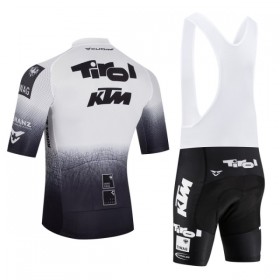 Completo Maglia + Pantaloncino con bretelle 2026 Tirol KTM Manica Corta Bianco