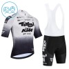 Completo Maglia + Pantaloncino con bretelle 2026 Tirol KTM Manica Corta Bianco Bambini Completo Maglia + Pantaloncino con bretelle 2026 Tirol KTM Manica Corta Bianco Bambini