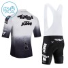 Completo Maglia + Pantaloncino con bretelle 2026 Tirol KTM Manica Corta Bianco Bambini