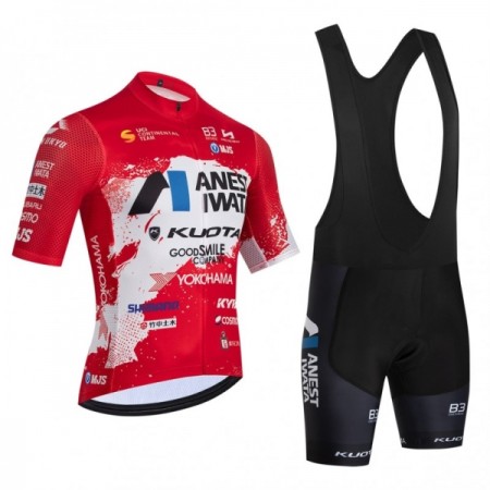 Completo Maglia + Pantaloncino con bretelle 2026 Ukyo Manica Corta Rosso