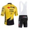 Completo Maglia + Pantaloncino con bretelle 2026 Visma Lease A Bike Manica Corta Giallo