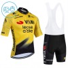 Completo Maglia + Pantaloncino con bretelle 2026 Visma Lease A Bike Manica Corta Giallo Bambini Completo Maglia + Pantaloncino con bretelle 2026 Visma Lease A Bike Manica Corta Giallo Bambini