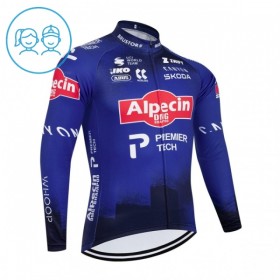 Maglia 2026 Alpecin Premier Tech Manica Lunga Blu Bambini