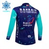 Maglia 2026 Bahrain Victorious Manica Lunga Winter Invernale Blu