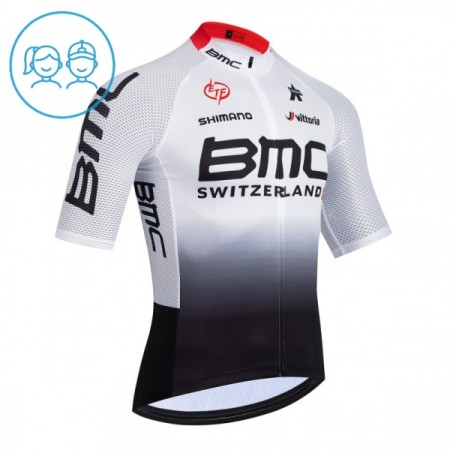 Maglia 2026 BMC Switzerland Manica Corta Bianco Bambini Maglia 2026 BMC Switzerland Manica Corta Bianco Bambini