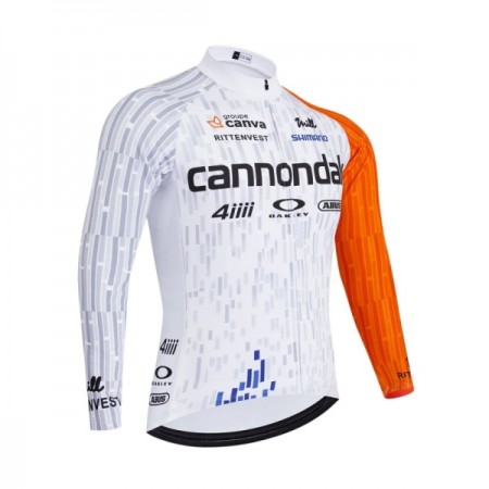 Maglia 2026 Cannondale Manica Lunga Bianco Maglia 2026 Cannondale Manica Lunga Bianco