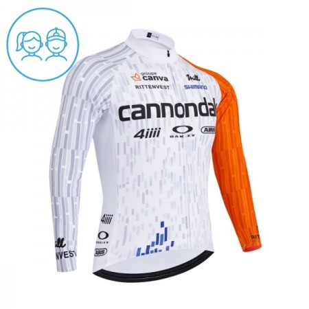 Maglia 2026 Cannondale Manica Lunga Bianco Bambini Maglia 2026 Cannondale Manica Lunga Bianco Bambini