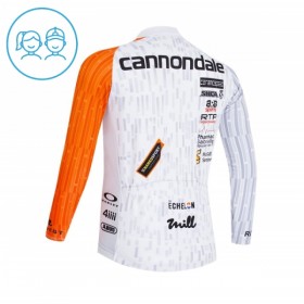 Maglia 2026 Cannondale Manica Lunga Bianco Bambini