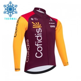 Maglia 2026 Cofidis Manica Lunga Winter Invernale Rosso