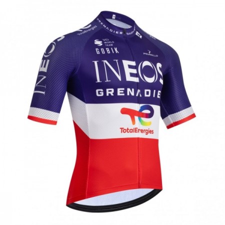Maglia 2026 INEOS Grenadiers France Champion Manica Corta Blu