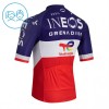 Maglia 2026 INEOS Grenadiers France Champion Manica Corta Blu Bambini