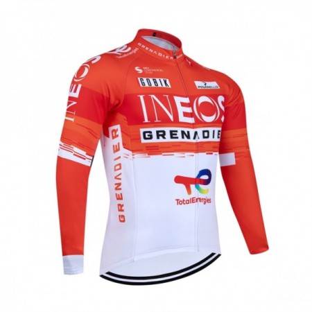 Maglia 2026 INEOS Grenadiers Manica Lunga Rosso Maglia 2026 INEOS Grenadiers Manica Lunga Rosso