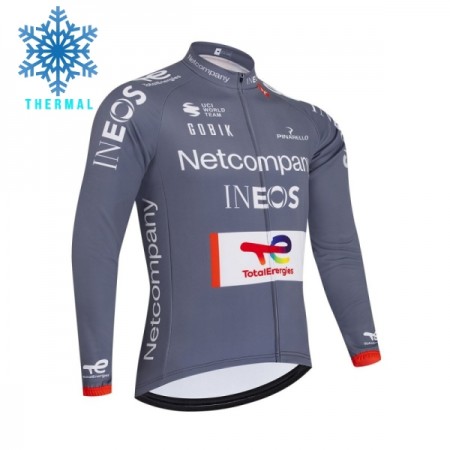Maglia 2026 Netcompany Ineos Gray Manica Lunga Winter Invernale Maglia 2026 Netcompany Ineos Gray Manica Lunga Winter Invernale
