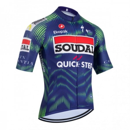 Maglia 2026 Soudal Quick Step Manica Corta Blu Maglia 2026 Soudal Quick Step Manica Corta Blu