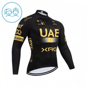Maglia 2026 UAE TEAM EMIRATES XRG Manica Lunga Giallo Bambini