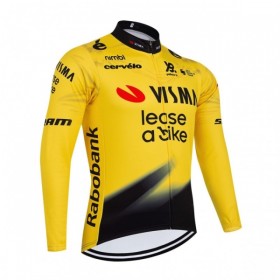 Maglia 2026 Visma Lease A Bike Manica Lunga Giallo
